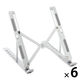 折り畳みアルミPCスタンド シルバー 1セット（1個×6） LAKOLE/ラコレ