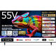 WIS QLED4K GoogleTV搭載3W2Tチューナー内蔵スマートテレビ 55GTV 1台（直送品）