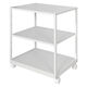 スマイル プリンターラック/ワゴン 3段 ホワイト 幅605×奥行482×高さ702mm キャスター付(ストッパー付) 1台