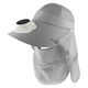 ソーラーファン付帽子 熱中症対策 グレー 軽量 低騒音 お手入れ簡単 扇風機 屋外作業 農作業 暑さ対策 8way（直送品）
