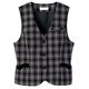 神馬本店 ピンキーチェック ベスト ブラック 13号 SA230V-7-13号 1着（直送品）