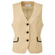 神馬本店 エコツイルニットベスト ベージュ 5号 WN50V-6-5号 1着（直送品）