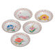 伊野正峰 日本の伝統工芸品【九谷焼】 3.2号皿揃 草花絵変り 澤田郁美 (K9-115) K9-115 1個（直送品）