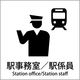 グリーンクロス JIS標識ピクトサイン 駅事務室/駅係員 6300001089（直送品）