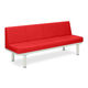 590型ソファー・背付き(02) 座幅45(全幅63)×長さ160×座高43(全高77)cm レッド TB-590-02 1台（直送品）
