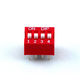 LINKMAN DIPスイッチ 4極 DS-04-V 1個 63-3056-03（直送品）