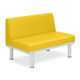 ソファー・背付き(ミニ) TBー906ー02 座幅45(全幅63)×長さ100×座高44(全高78)cm イエロー TB-906S-02（直送品）