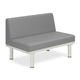 ソファー・背付き(ミニ) TBー906ー02 座幅45(全幅63)×長さ100×座高44(全高78)cm グレー TB-906S-02 1台（直送品）