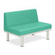 ソファー・背付き(ミニ) TBー906ー02 座幅40(全幅58)×長さ80×座高39(全高73)cm ライトグリーン TB-906S-02（直送品）