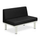 ソファー・背付き(ミニ) TBー906ー02 座幅45(全幅63)×長さ80×座高39(全高73)cm 黒 TB-906S-02 1台（直送品）