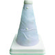 ミズケイ 伸縮式三角コーン<ホワイト>20cm 8201039 1個 137-2498（直送品）