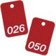 オープン工業 スチロール番号札 26~50 赤 BF-81-RD 1箱