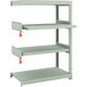 TRUSCO スチールラック M1.5型軽中量棚 860X445XH1200 4段うちスライド2段 連結 M1.5-4342M2B（直送品）