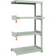 TRUSCO スチールラック M2型軽中量棚 860×450×H1500 4段うちスライド2段 連結 M2-5342M2B 1セット(1台)（直送品）