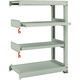 TRUSCO スチールラック M3型中量棚 900X471XH1200 4段うちスライド2段 連結 M3-4352M2B 1台(1個)（直送品）