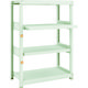 TRUSCO スチールラック M2型軽中量棚 860X450XH1200 4段うちスライド2段 単体 M2-4342M2 1台(1個)（直送品）