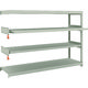 TRUSCO スチールラック M1.5型軽中量棚 1760X445XH1200 4段うちスライド2段 連結 M1.5-4642M2B（直送品）