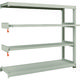 TRUSCO スチールラック M3型中量棚 1800×471×H1500 4段うちスライド2段 連結 M3-5652M2B 1台(1個)（直送品）