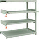 TRUSCO スチールラック M2型軽中量棚 1160X600XH1200 4段うちスライド2段 連結 M2-4462M2B 1台(1個)（直送品）