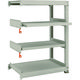 TRUSCO スチールラック M3型中量棚 900X571XH1200 4段うちスライド2段 連結 M3-4362M2B 1台(1個)（直送品）