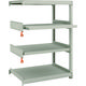 TRUSCO スチールラック M2型軽中量棚 860X600XH1200 4段うちスライド2段 連結 M2-4362M2B 1台(1個)（直送品）