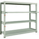 TRUSCO スチールラック M3型中量棚 1800×571×H1500 4段うちスライド2段 単体 M3-5662M2 1台(1個)（直送品）