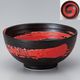 アースモス 美濃焼 丼 朱嵐黒御影砂目5.8丸丼 （3個入）（直送品）
