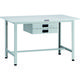 TRUSCO 軽荷重作業台(200kg)AO型 1200X600XH740 薄型2段引出付 ホワイト色 AO-1260UDK2 1台（直送品）