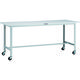 TRUSCO 軽荷重作業台(100kg)AO型 1800X600XH809 φ75キャスター付 ホワイト色 AO-1860C75 1台（直送品）