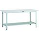 トラスコ中山 TRUSCO 軽荷重作業台(200kg)AO型 1500X600XH740 下棚2枚付 ホワイト色 AO-1560LT2 1台（直送品）