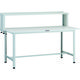 TRUSCO 軽荷重作業台(200kg)AO型 1500X600XH1044(全高) 上棚付 ホワイト色 AO-1560YURB 1台（直送品）