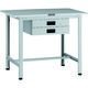 TRUSCO 軽荷重作業台(200kg)AO型 900X600XH740 薄型2段引出付 ホワイト色 AOR-0960UDK2 1台（直送品）