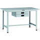 TRUSCO 軽荷重作業台(200kg)AO型 1200X600XH740 薄型2段引出付 ホワイト色 AOR-1260UDK2 1台（直送品）