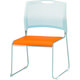 藤沢工業 TOKIO スタッキングチェア NSWーT10L レザー マンダリンオレンジ NSW-T10L-MOR 1脚 149-2043（直送品）