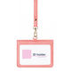 レイメイ藤井 合皮製IDホルダー（ストラップ付） ピンク（わけあり品）