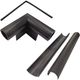 グリーンフィールド 90°ジョイントセット(Vタイプ+/防草シート見切用)(ブラック) EDG-B90JV（直送品）