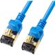 サンワサプライ カテゴリ8細径LANケーブル CAT8 ケーブル径4.0mm ブルー 0.3m KB-T8SL-003BL 1個