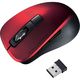 サンワサプライ 静音ワイヤレスブルーLEDマウス 5ボタン ボタン機能割り当て レッド MA-WBL153R 1個