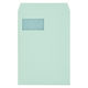 今村紙工 透けない窓付き封筒 角20 グリーンテープ付 100枚 MD-WOA4G 1パック
