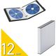 Blu-ray DVD CD対応クリアケース ファイル 12枚収納 不織布 インデックスラベル付 クリア黒 CCD-FBB12BK エレコム 1個