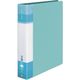 コクヨ クリヤーブック＜Glassele＞（替紙式・背ポケットタイプ・リングファイル） A4タテ 30穴 ライトブルー ラーGLB740LB 1セット（4冊）