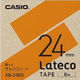 カシオ CASIO ラテコ 詰替え用テープ 幅24mm オレンジラベル 黒文字 8m巻 XB-24EO（取寄品）