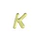 光 ゴールドメタル文字 「K」 天地35mm×1mm GM35ーK GM35-K 1個（直送品）