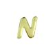 光 ゴールドメタル文字 「N」 天地35mm×1mm GM35ーN GM35-N 1個（直送品）