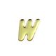 光 ゴールドメタル文字 「W」 天地35mm×1mm GM35ーW GM35-W 1個（直送品）