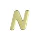 光 ゴールドメタル文字 「N」 天地60mm×1mm GM60ーN GM60-N 1個（直送品）