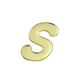 光 ゴールドメタル文字 「S」 天地60mm×1mm GM60ーS GM60-S 1個（直送品）
