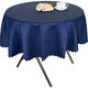 防炎テーブルクロス ロイヤル ネイビー 円形 145cm 4976416119512 1枚