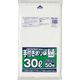 ジャパックス 手付きポリ袋 徳用マチ付き 30L 白半透明 厚み0.015mm ON03 1冊(50枚)