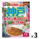 るるぶ×Hachi 神戸赤ワイン煮込みビーフカレー 中辛 1人前・180g 1セット（3個）ハチ食品 レトルト
